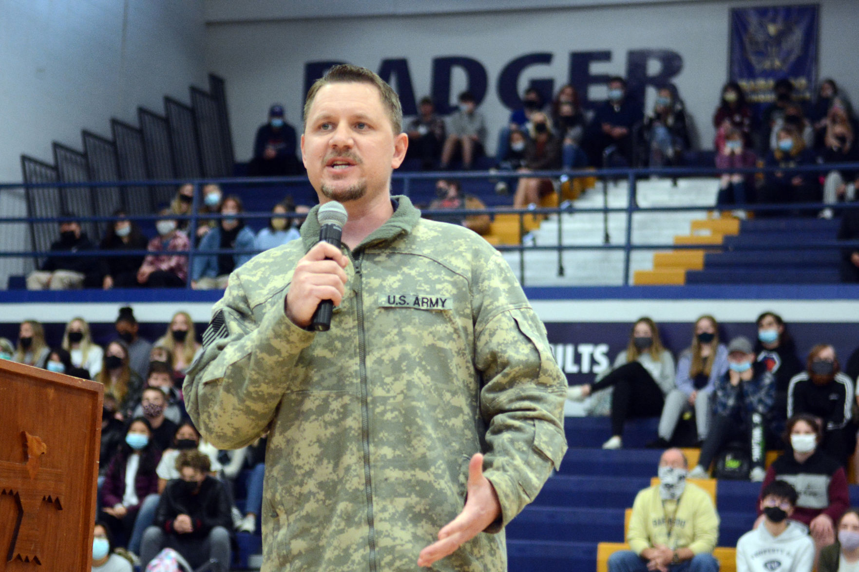 Langeberg at Veterans Day assembly